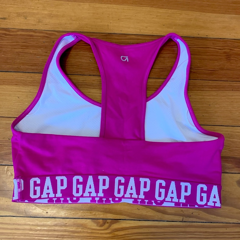 Gap Fit hot pink logo sports bra - Picture 2 of 2